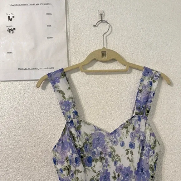 Y2K Ethereal Connected Apparel Dress Womens 10 Purple Floral Sleeveless Fairy - Picture 6 of 6